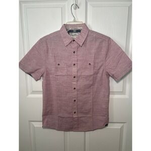 NWT Flag & Anthem Button Down Short Sleeve Shirt Mauve Small